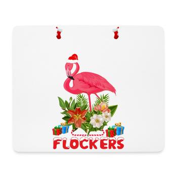 Merry Christmas Flamingo / Weihnachten - Mouse Pad (horizontal) - white - Front