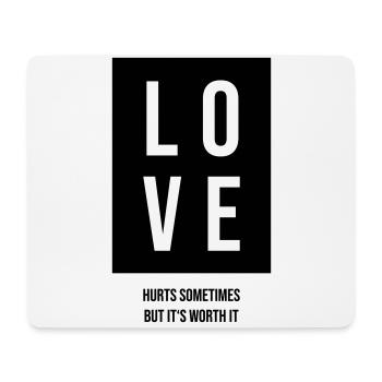 L’amour blesse le don - Tapis de souris (format paysage) - blanc - Devant