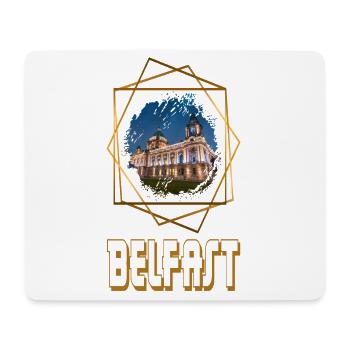 Belfast, Irlande du Nord, ville, horizon, maison, amour - Tapis de souris (format paysage) - blanc - Devant