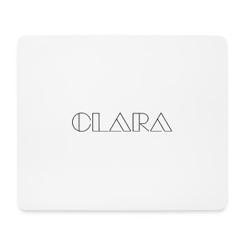 Name Clara Modern Schwarz - Mousepad (Querformat) - Weiß - Vorne