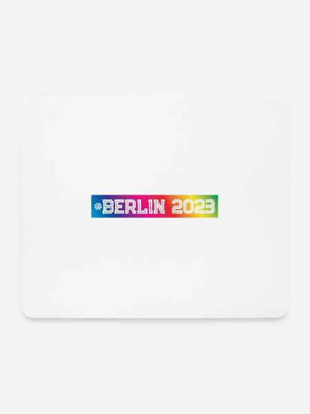 Berlin 2023 Bunt - Mousepad (Querformat) - Weiß