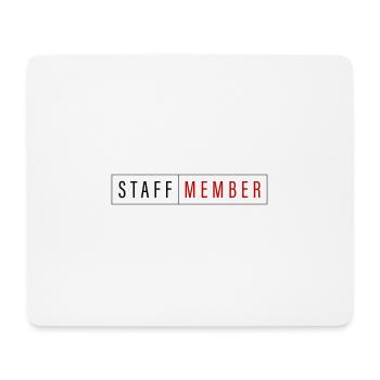 Membre du personnel - Tapis de souris (format paysage) - blanc - Devant
