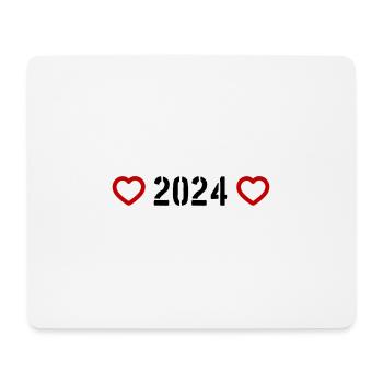 2024 Heart - Mouse Pad (horizontal) - white - Front