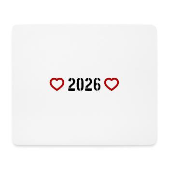 2026 Heart - Mouse Pad (horizontal) - white - Front