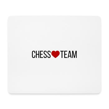Chess Team Herz - Mousepad (Querformat) - Weiß - Vorne