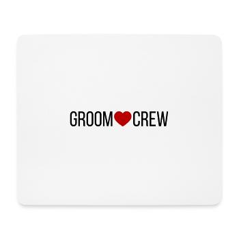 Groom Crew Herz - Mousepad (Querformat) - Weiß - Vorne