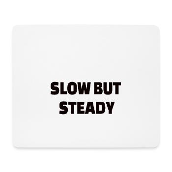 POWERLIFTING: Slow but steady - Mouse Pad (horizontal) - white - Front