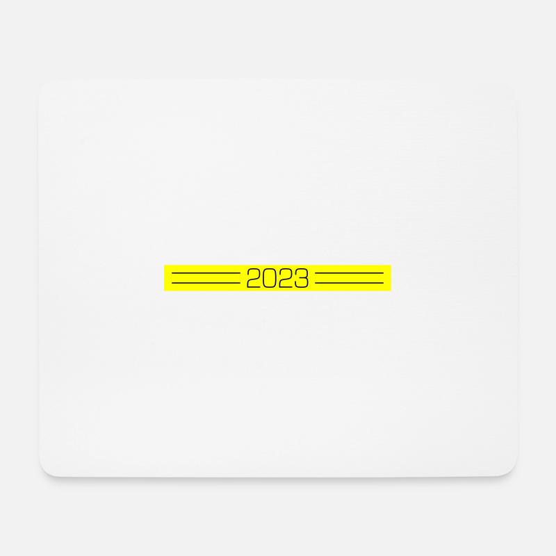 2023 Strich - Mousepad (Querformat) - Weiß