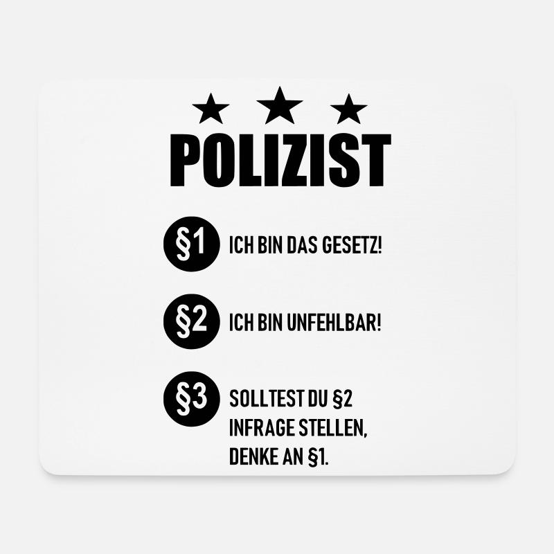 Polizist - Mousepad (Querformat) - Weiß