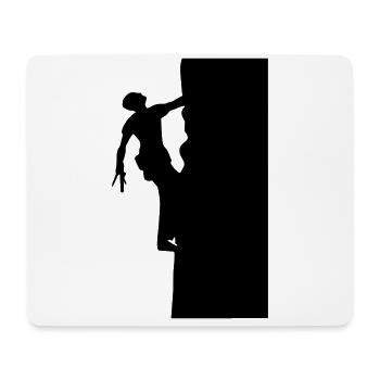 Klettern Berg climbing - Mousepad (Querformat) - Weiß - Vorne