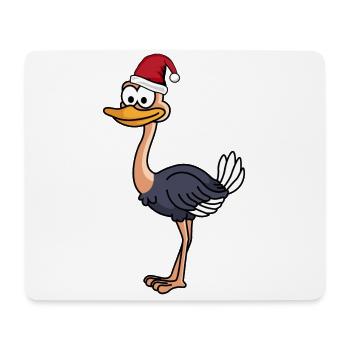Strauß Comic Weihnachten - Mousepad (Querformat) - Weiß - Vorne