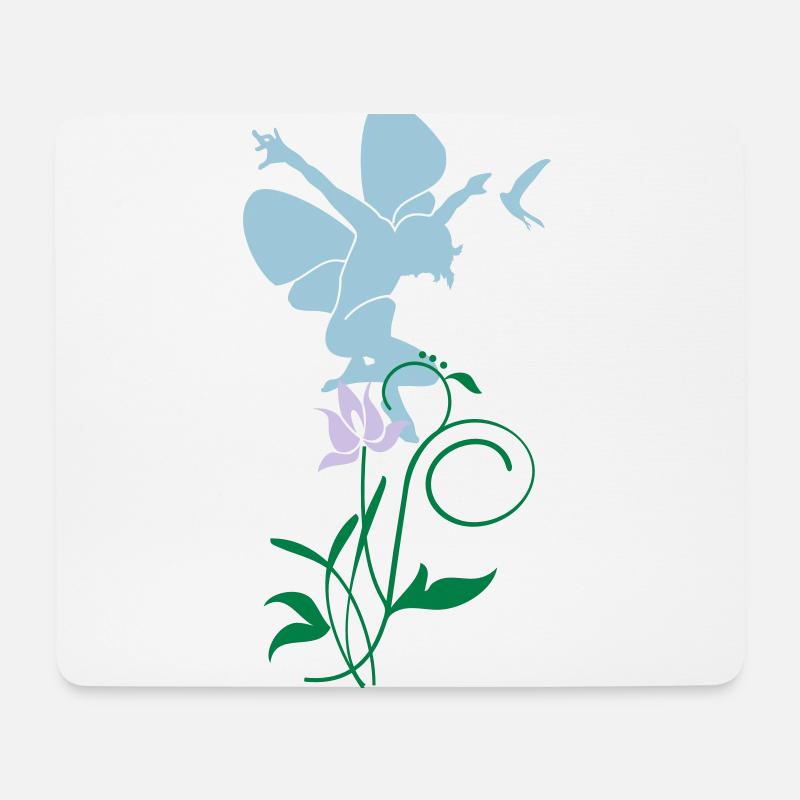 Orchidee / orchid (2c) - Mousepad (Querformat) - Weiß