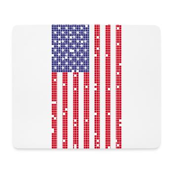 8Bit Retro July 4 USA - Mouse Pad (horizontal) - white - Front