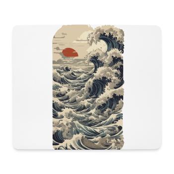 Ukiyo-E Wave Vintage Japan Streetwear - Mouse Pad (horizontal) - white - Front