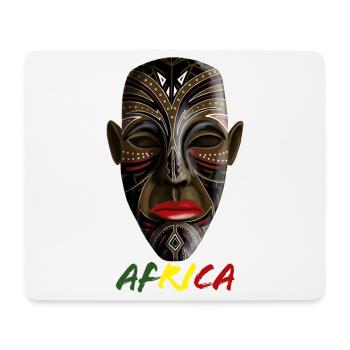 Masque africain - Tapis de souris (format paysage) - blanc - Devant