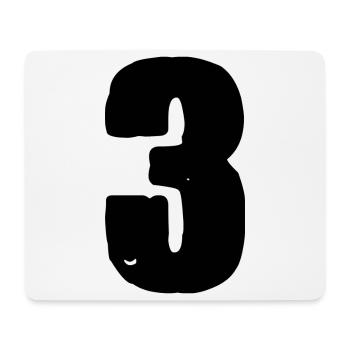 Maillot numéro 3 - Tapis de souris (format paysage) - blanc - Devant