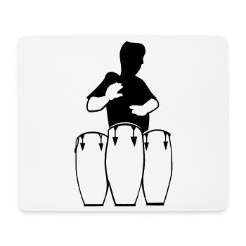 drummers, conga player - Mouse Pad (horizontal) - white - Front