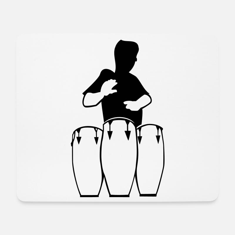 trommler, conga spieler - Mousepad (Querformat) - Weiß
