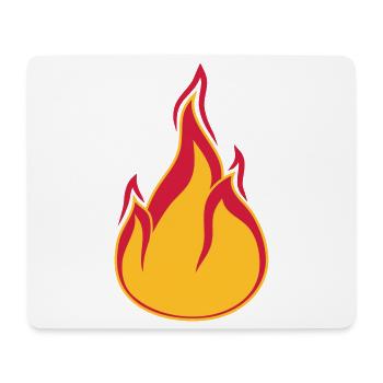 feuer flamme heiss brennen verbrennen warm clipart - Mousepad (Querformat) - Weiß - Vorne