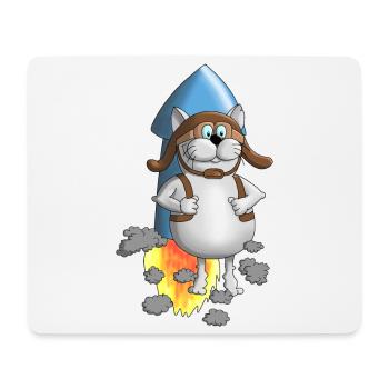 Nouveau départ - Rocket - Comic - Tapis de souris (format paysage) - blanc - Devant