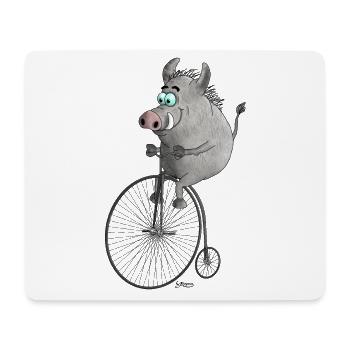 Vintage Fahrrad - Mousepad (Querformat) - Weiß - Vorne