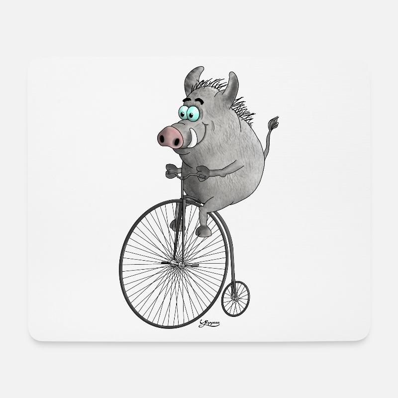 Vintage Fahrrad - Mousepad (Querformat) - Weiß