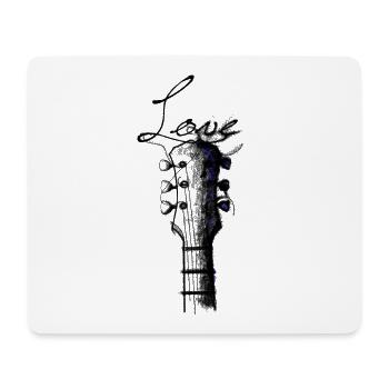 guitare - Tapis de souris (format paysage) - blanc - Devant