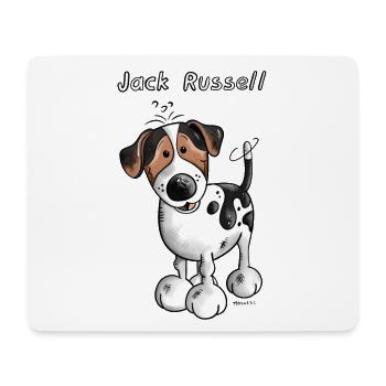 Da ist der Jack Russell - Mousepad (Querformat) - Weiß - Vorne