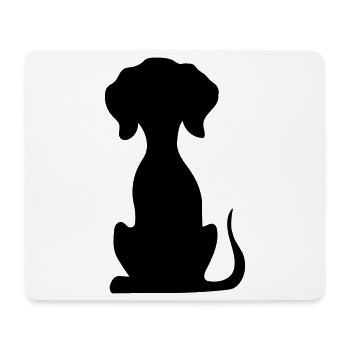 hund - Mousepad (Querformat) - Weiß - Vorne