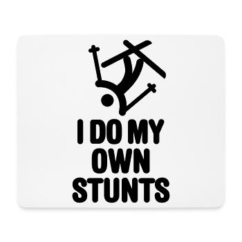 I do my own stunts - skiing / ski - Mousepad (Querformat) - Weiß - Vorne
