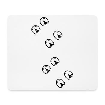 Hufabdrücke Pferdehuf - Mousepad (Querformat) - Weiß - Vorne