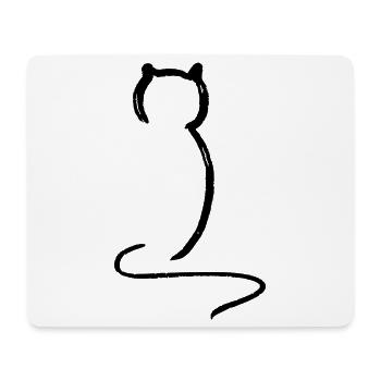 Katze - Mousepad (Querformat) - Weiß - Vorne