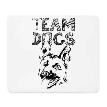 Team Dogs Hund Hunde Schäferhund Illustration Logo - Mousepad (Querformat) - Weiß - Vorne