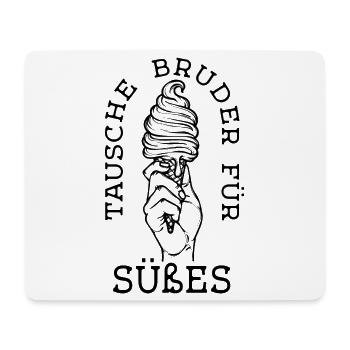 Humorvoll Statement Eis Lecker Süßigkeiten - Mousepad (Querformat) - Weiß - Vorne