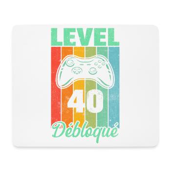 Level 40 unlocked - Mouse Pad (horizontal) - white - Front