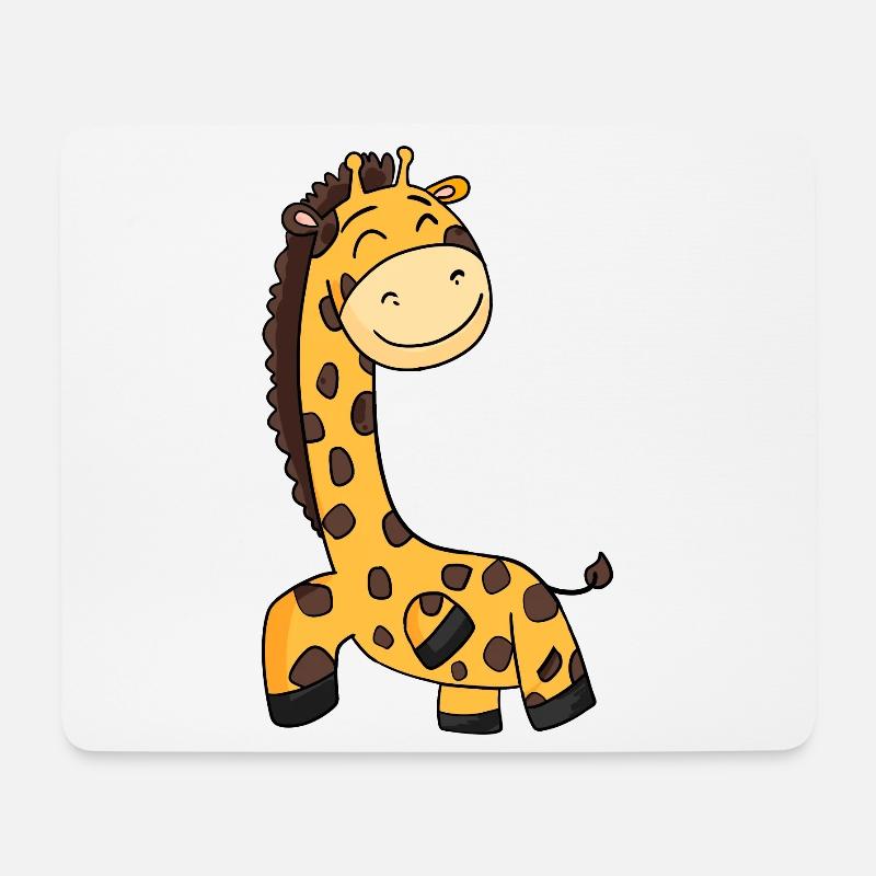 Giraffe - Mousepad (Querformat) - Weiß