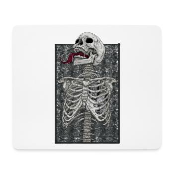 Skelett Motor Herz - Mousepad (Querformat) - Weiß - Vorne