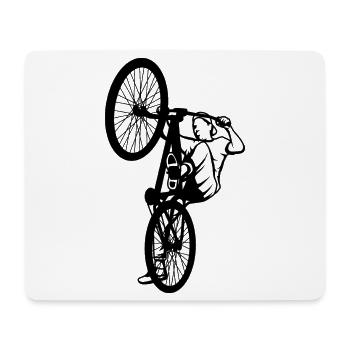 Croquis du pilote de BMX - Tapis de souris (format paysage) - blanc - Devant