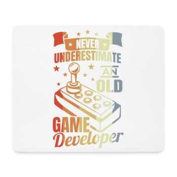 Game Developer Grandpa - Mouse Pad (horizontal) - white - Front