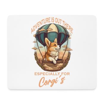 Abenteurerhund im Heissluftballon - Mousepad (Querformat) - Weiß - Vorne