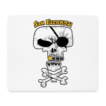 SAN ESCOBAR - Drapeau pirate / Crâne - Tapis de souris (format paysage) - blanc - Devant