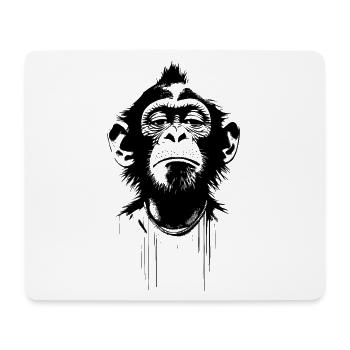 Imaginary monkey in Banksy style - Mouse Pad (horizontal) - white - Front