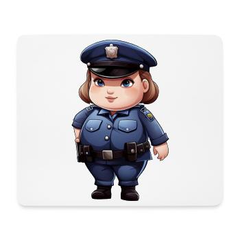 Dicke Polizistin - Mousepad (Querformat) - Weiß - Vorne