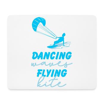 Kitesurfen Tanzende Wellen Kite Geschenk - Mousepad (Querformat) - Weiß - Vorne
