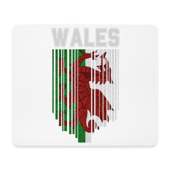 Flagge von Wales, walisischer Stolz - Mousepad (Querformat) - Weiß - Vorne