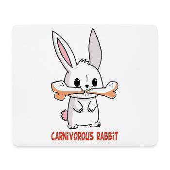Lapin blanc carnivore - Tapis de souris (format paysage) - blanc - Devant