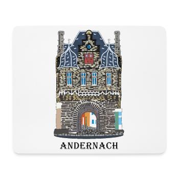Andernach, kultiges Rheintor, Deutschland - Mousepad (Querformat) - Weiß - Vorne