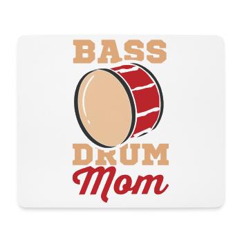 Bass Drummer Mother - Mouse Pad (horizontal) - white - Front