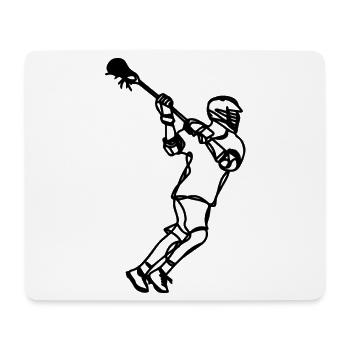 Lacrosse Player Sketch - Mouse Pad (horizontal) - white - Front