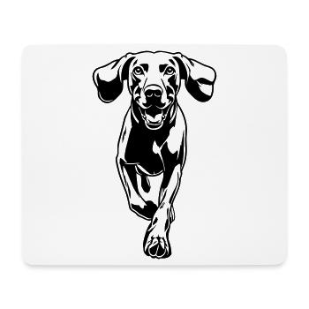 Weimaraner - Mousepad (Querformat) - Weiß - Vorne
